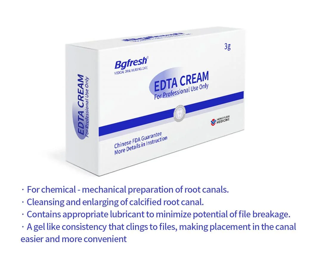 Medical Supply Dental Consumable Material Dental Root Canal Enlargement and Lubricant Cream with EDTA as Antibacterial Preparation Before Root Canal Treatment R