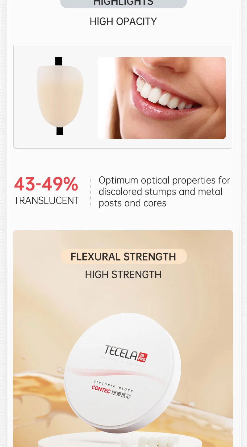 Contec Sht-W Wholesale Implants Zirconia Dental Block with Cheap Price