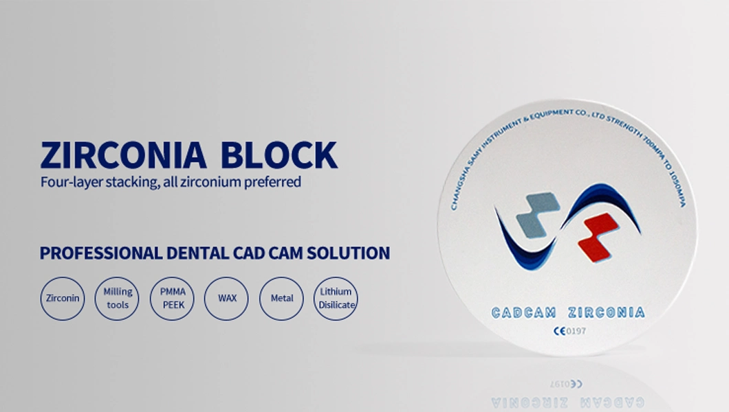 Clinic Use 98mm Customized Logo and Color Multilayer Dental Milling Zirconia Block