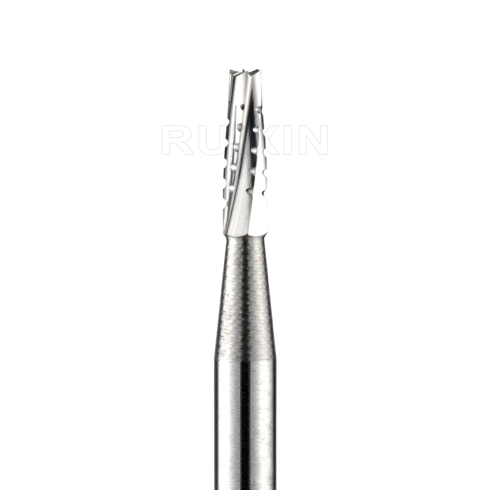 High Quality Dental Rotary Supplies Manufacturers Friction Grip Taper Cross Cut Fissure Trimming Carbide Bur FG-701 ISO 168/012