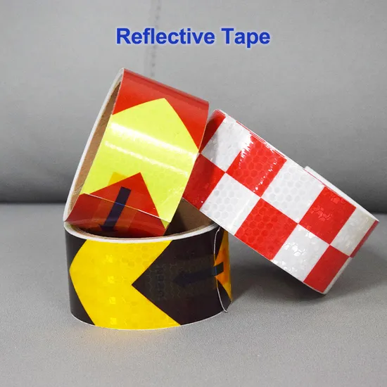 Weather Resistant Red White Twill Trailer Honeycomb Orange PVC Reflective Tape with Logo 
