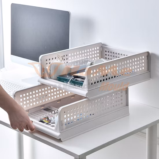 Multilayer Folding Storage Plastic Cabinet Injection Mould Drawer Type Plastic Storage Rack Mould Storage Box Mould