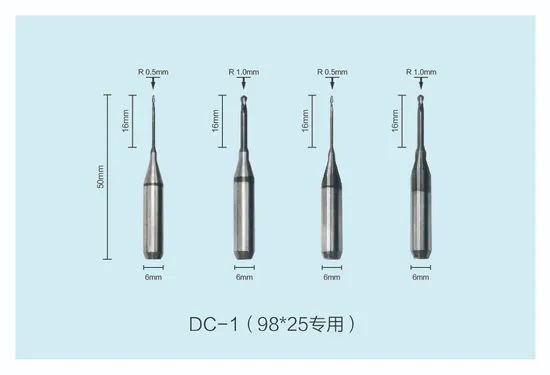 Sirona Mcxl Lithium Disilicate Milling Burs Cylinder Pointed Bur for Sirona Cerec Mcxl 