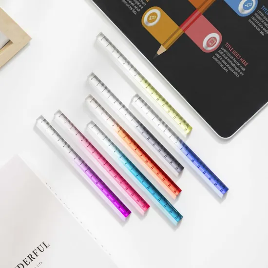 Vibrant Gradient Acrylic Ruler for Creative Artists and Designers 